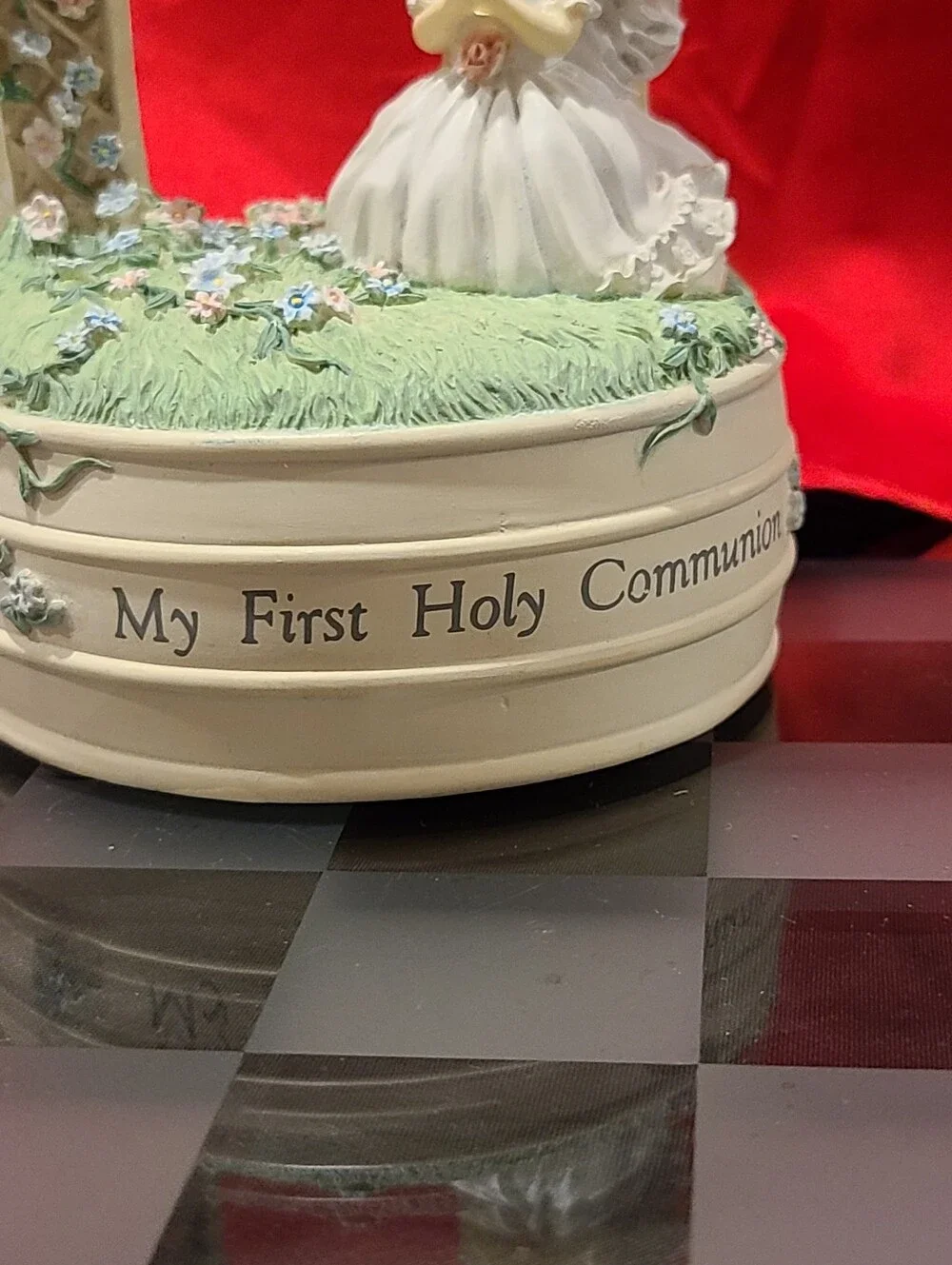My First Holy Communion Music Box - White and Cream Figurine
